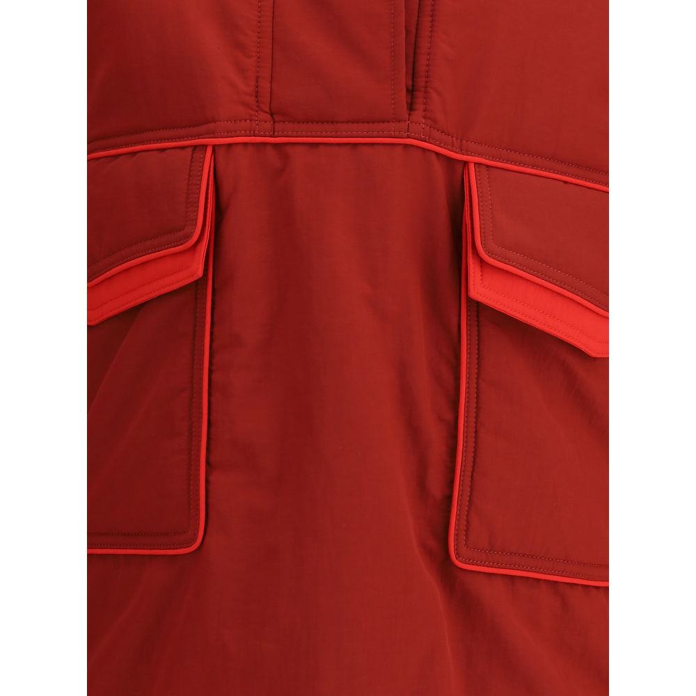 Red Polyamide Shell Jacket - ventzia