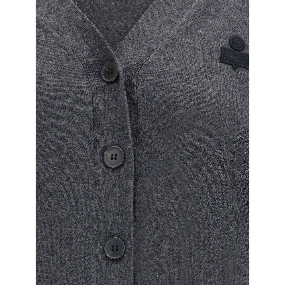 Gray Cotton Cardigan - ventzia