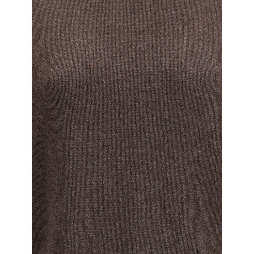 Brown Cashmere Turtleneck - ventzia