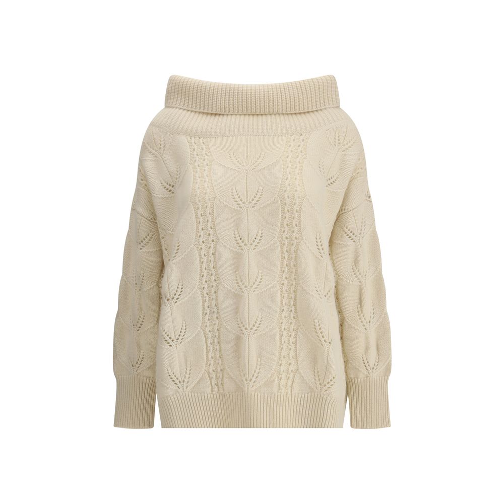 Cream Cashmere Sweatshirt - ventzia