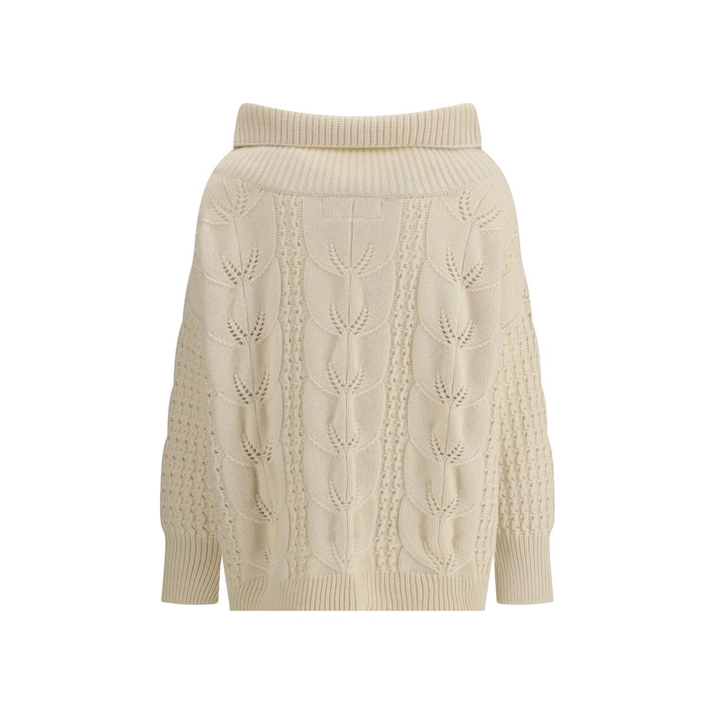 Cream Cashmere Sweatshirt - ventzia