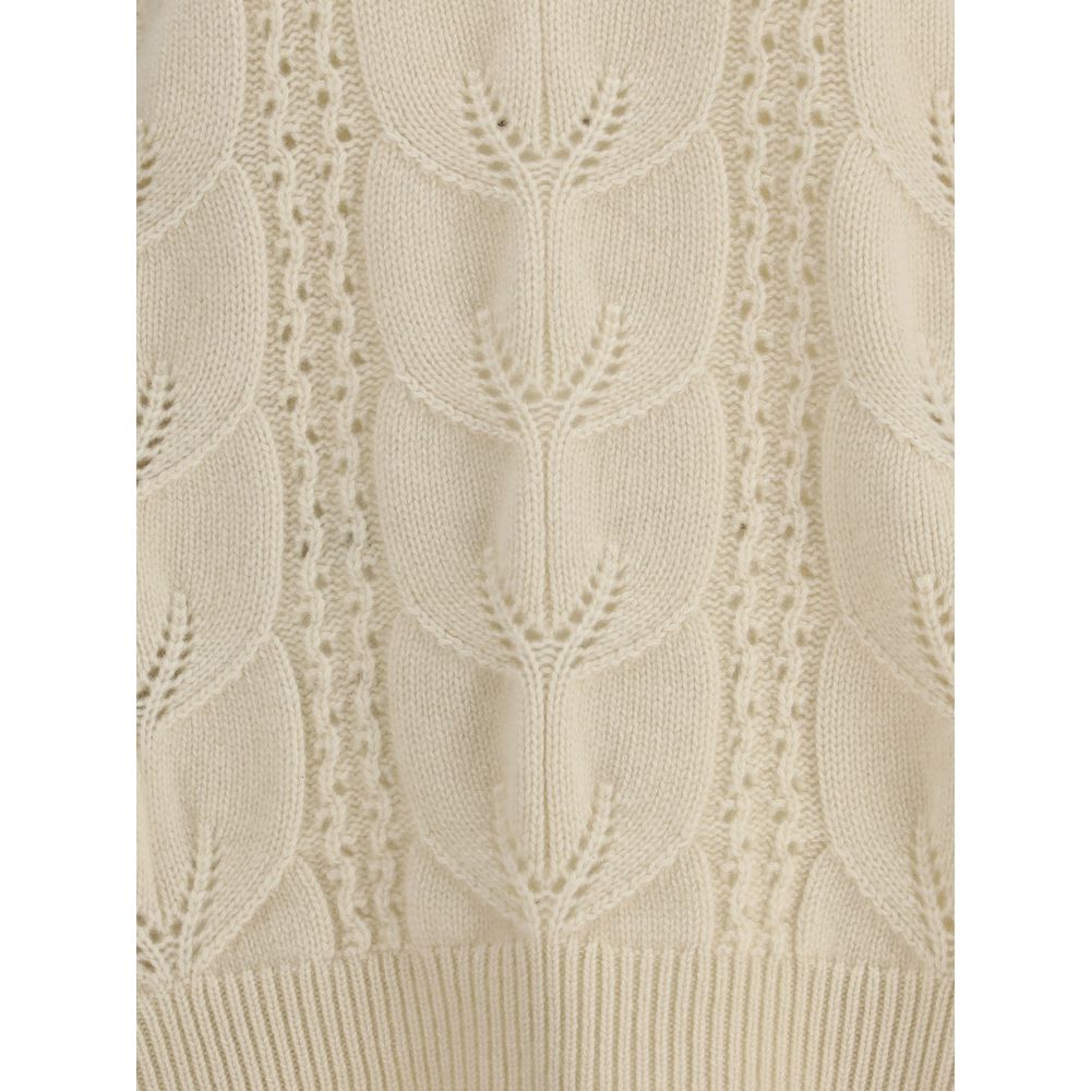 Cream Cashmere Sweatshirt - ventzia