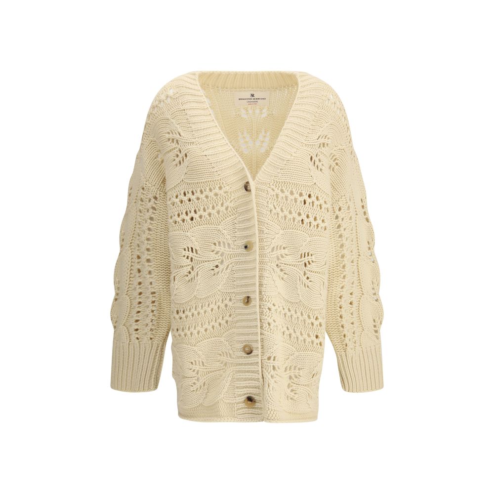 Beige Cashmere Cardigan - ventzia
