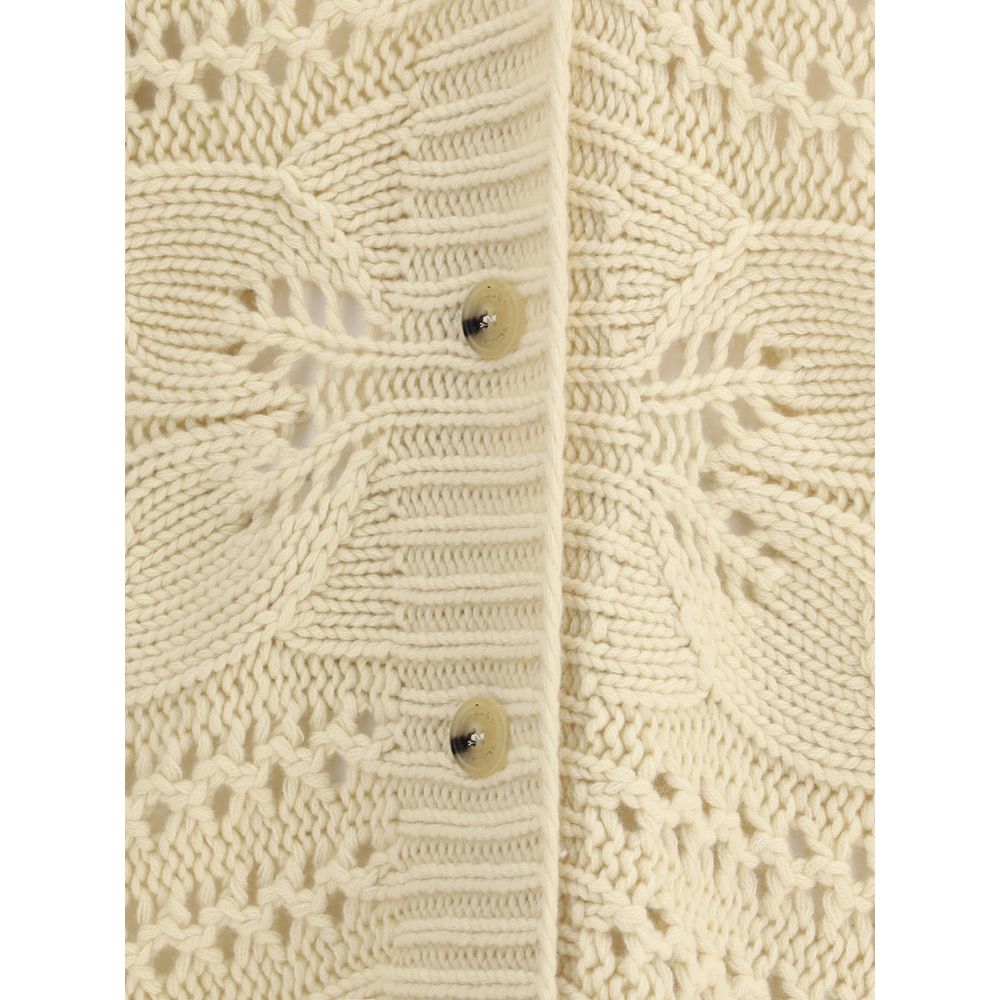 Beige Cashmere Cardigan - ventzia