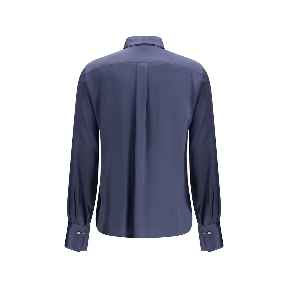 Blue Silk Blouse - ventzia