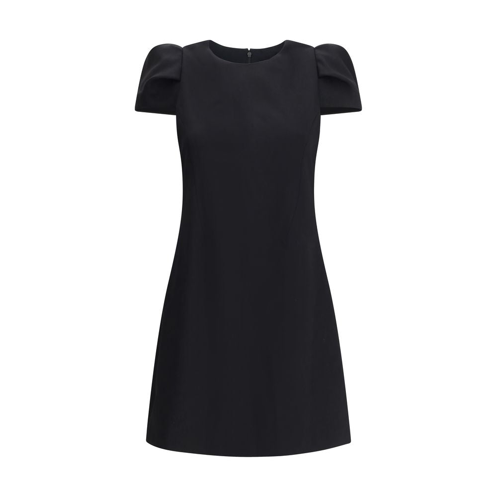 Black Wool Casual Dress - ventzia