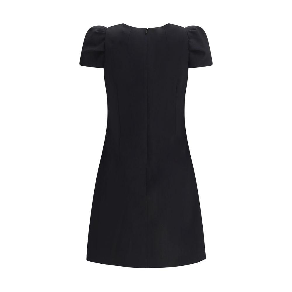 Black Wool Casual Dress - ventzia