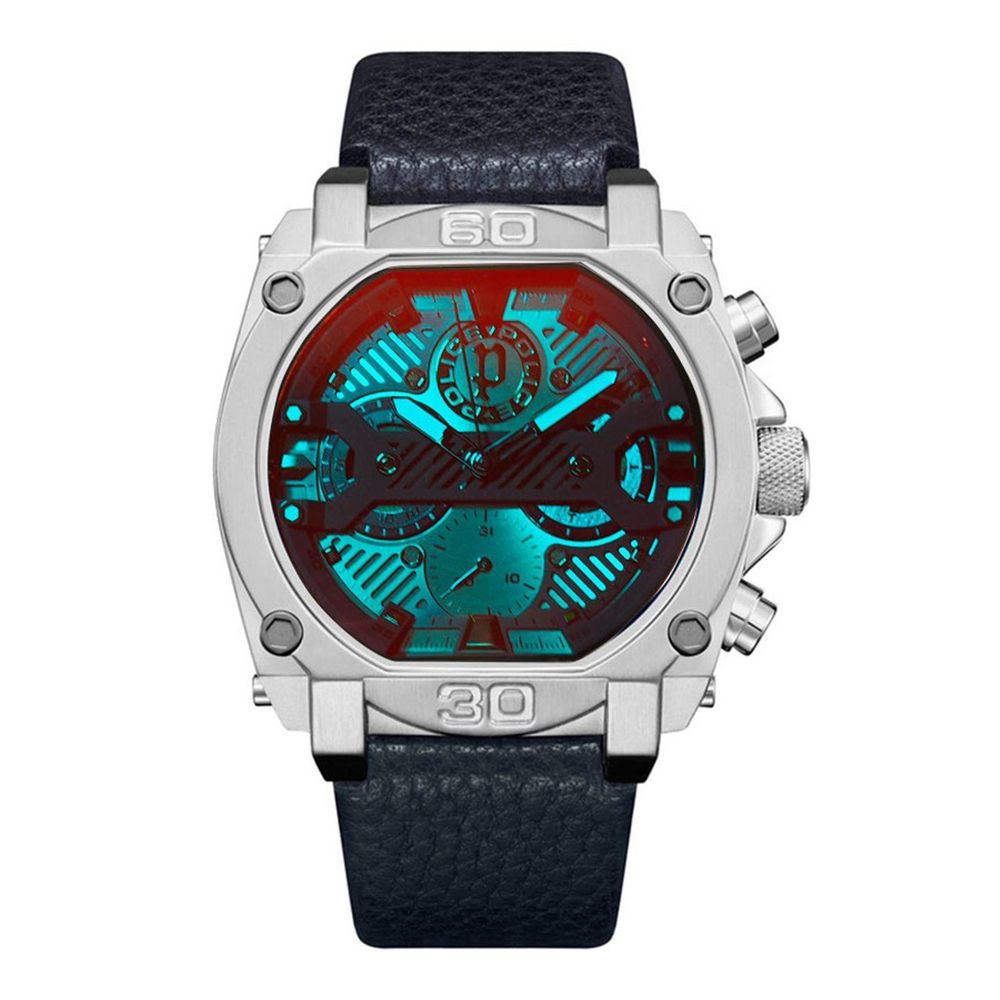 Blue Leather Dress Watch - ventzia