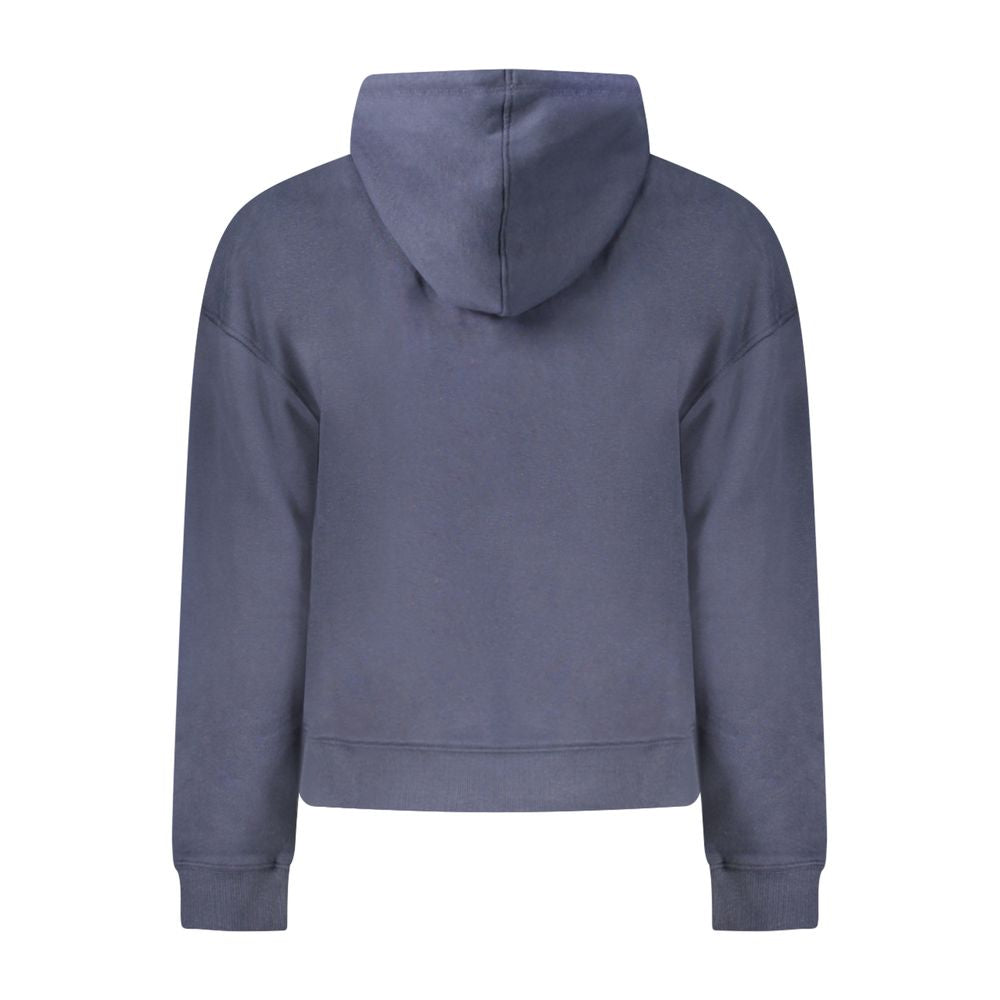 Blue Cotton Women's Hoodie - ventzia
