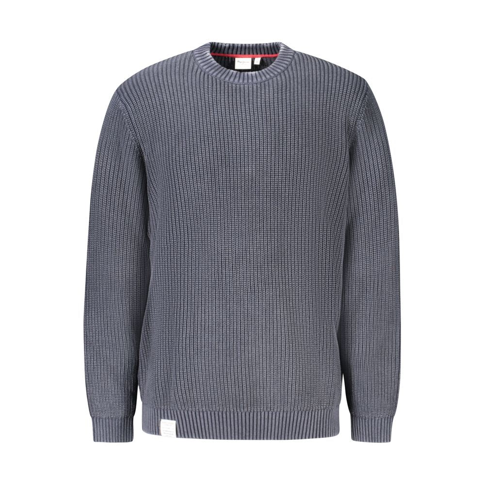 Blue Cotton Men's Sweater - ventzia