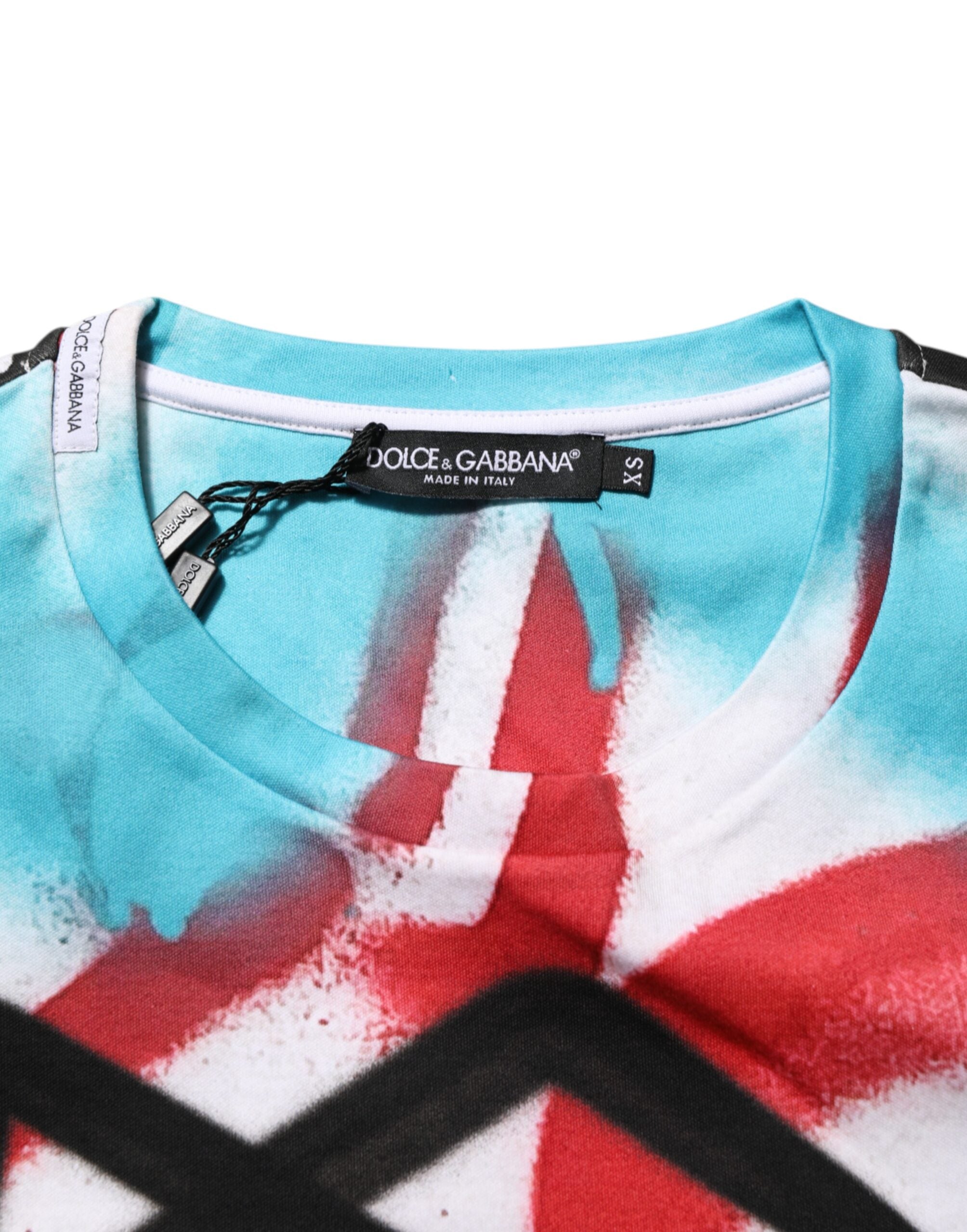 White Graffiti Crew Neck Short Sleeves T-shirt - ventzia
