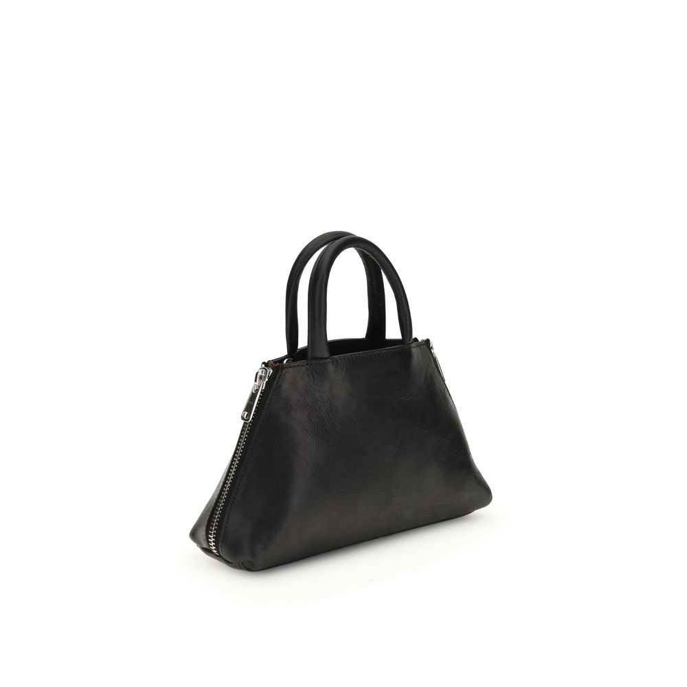 Black Calf Leather Bos Taurus Shoulder Bag - ventzia
