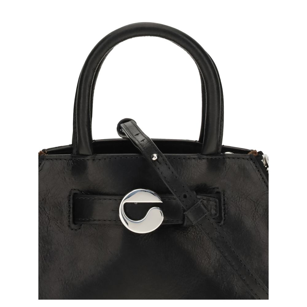Black Calf Leather Bos Taurus Shoulder Bag - ventzia
