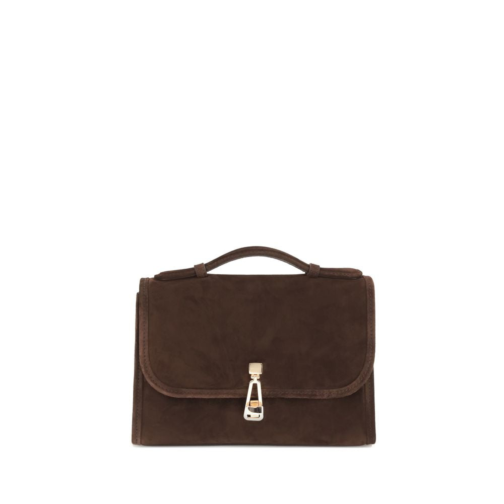 Brown Leather Shoulder Bag - ventzia
