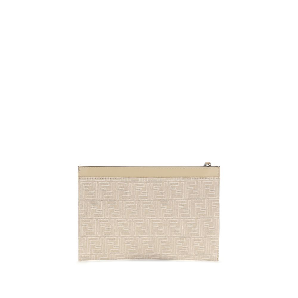 Cream Cotton Clutch Bag - ventzia