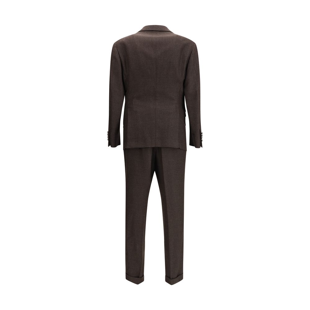 Brown Wool Two-Piece Suit - ventzia