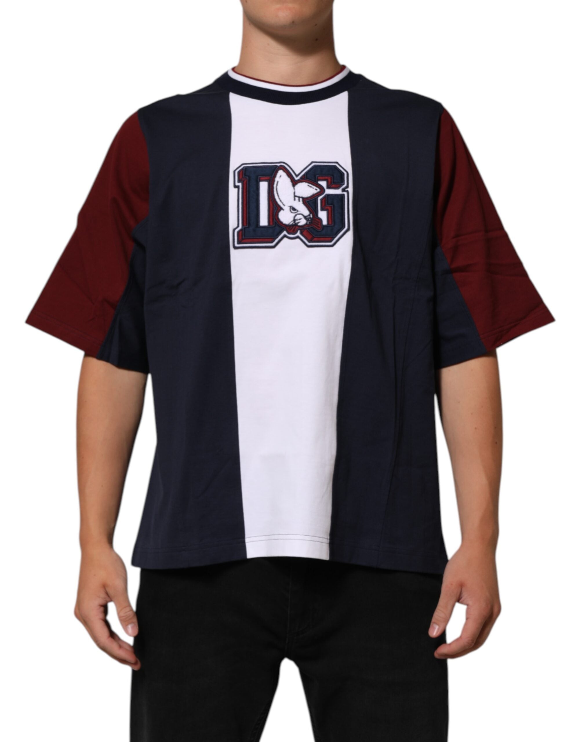 Multicolor Striped Cotton Men Crew Neck T-shirt - ventzia