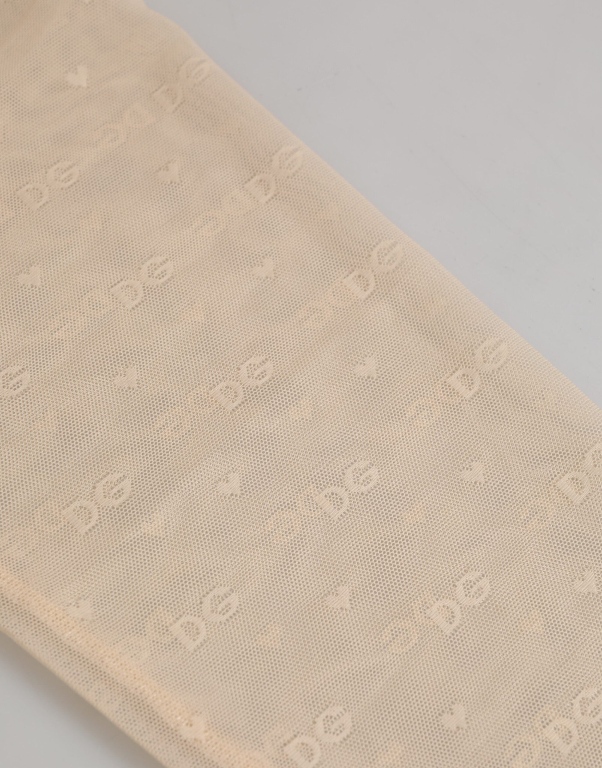 Beige Nylon Logo Lace Leggings Pants Underwear - ventzia