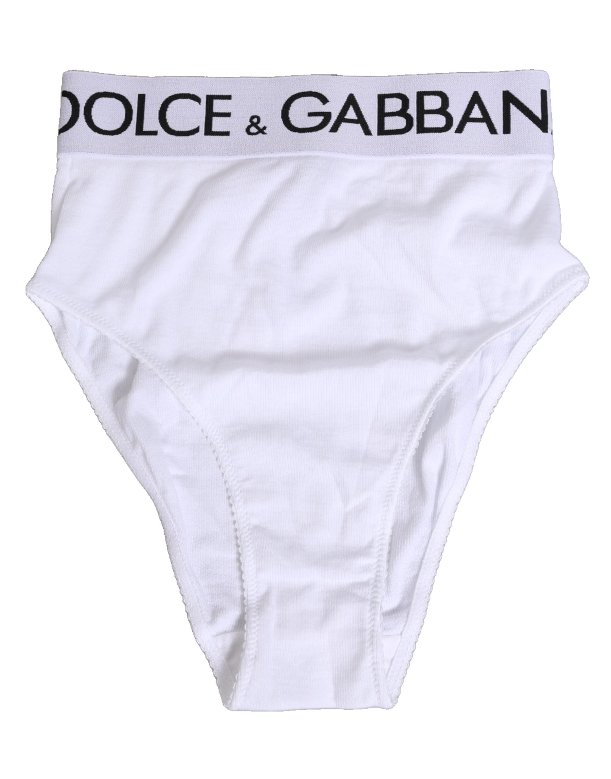 White Cotton Stretch High Waist Panty Underwear - ventzia