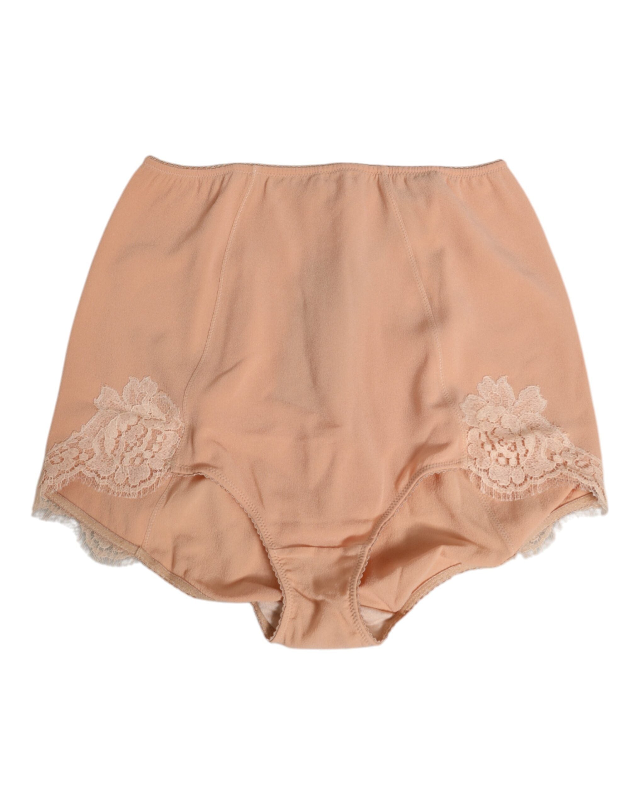 Beige Silk Stretch High Waist Girdle Underwear - ventzia