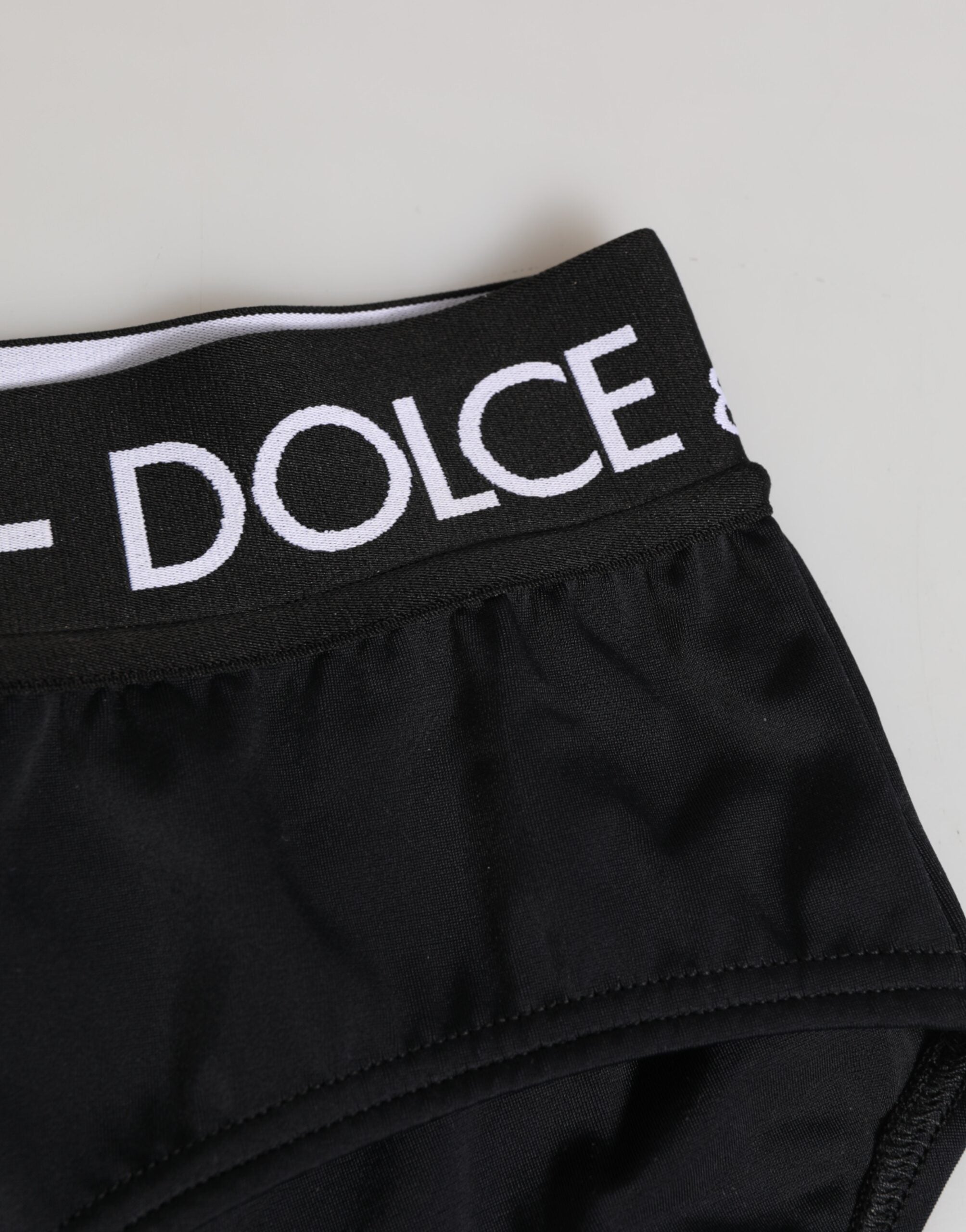 Black Nylon Logo Waistband Shorts Underwear - ventzia