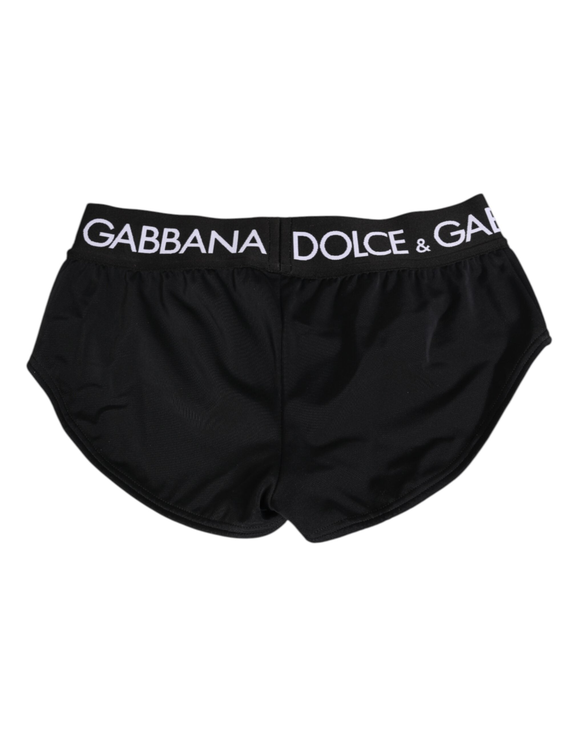 Black Nylon Logo Waistband Shorts Underwear - ventzia