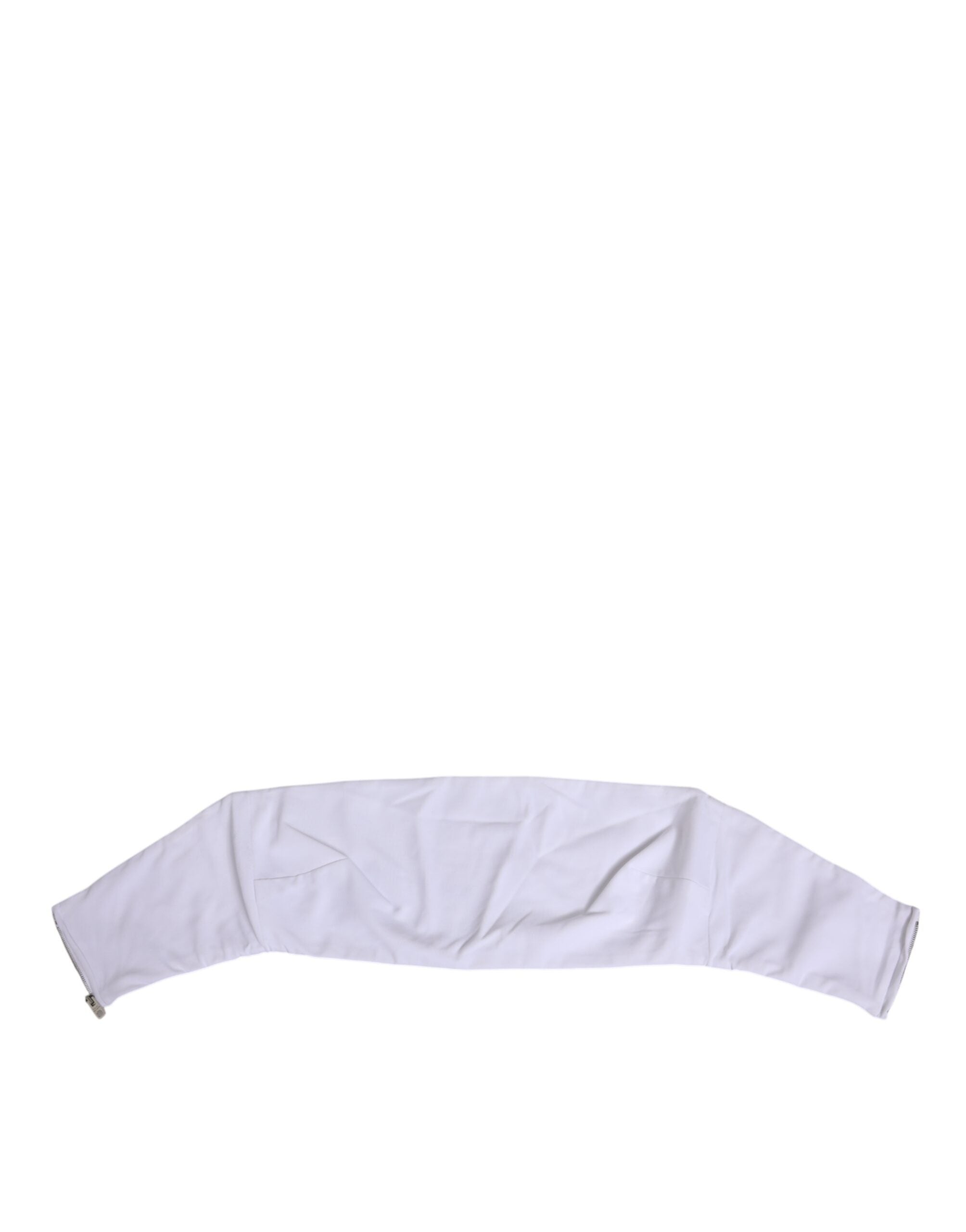 White Nylon Strapless Corset Top Underwear - ventzia