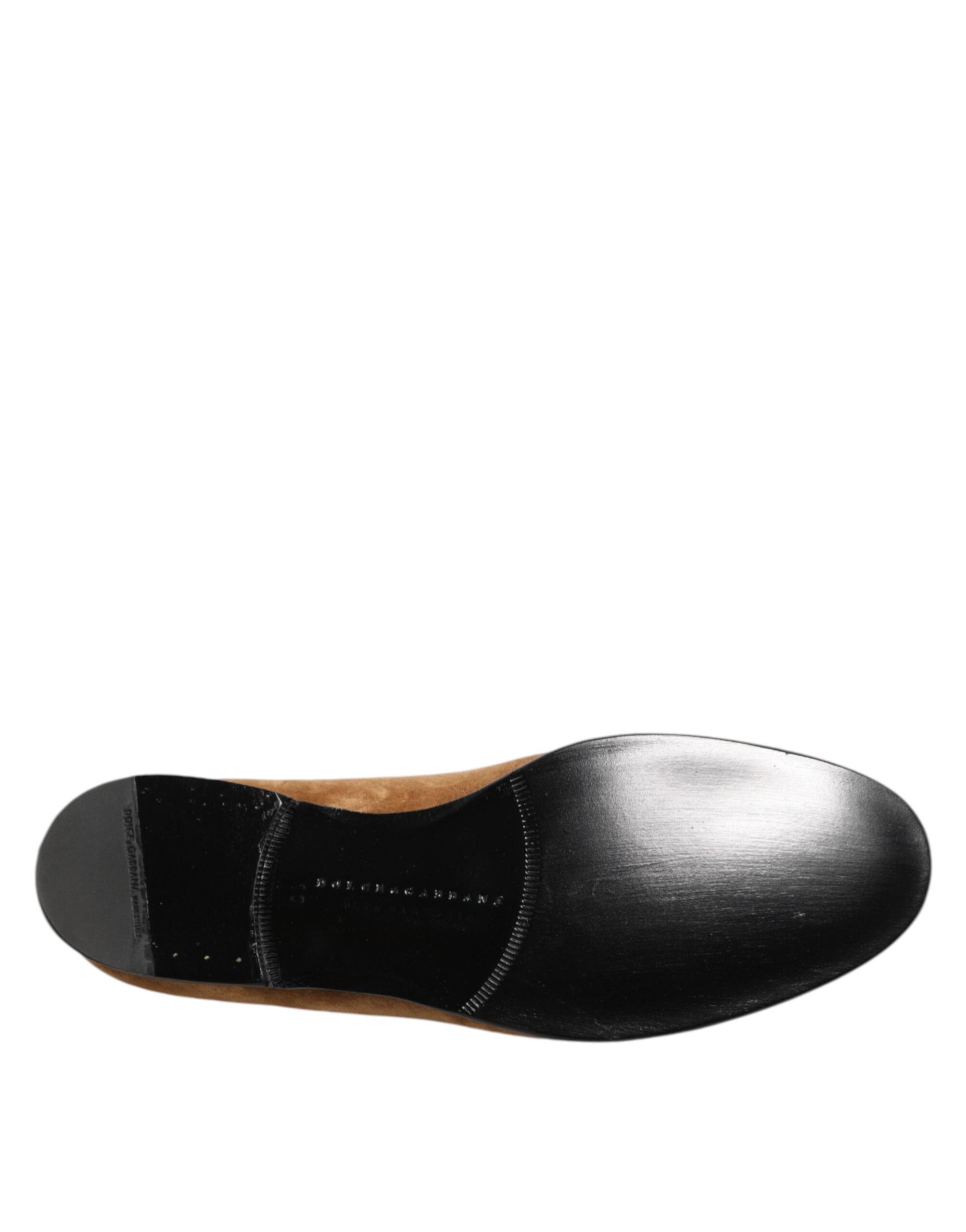 Brown Suede Slip On Men Loafers Formal Shoes - ventzia