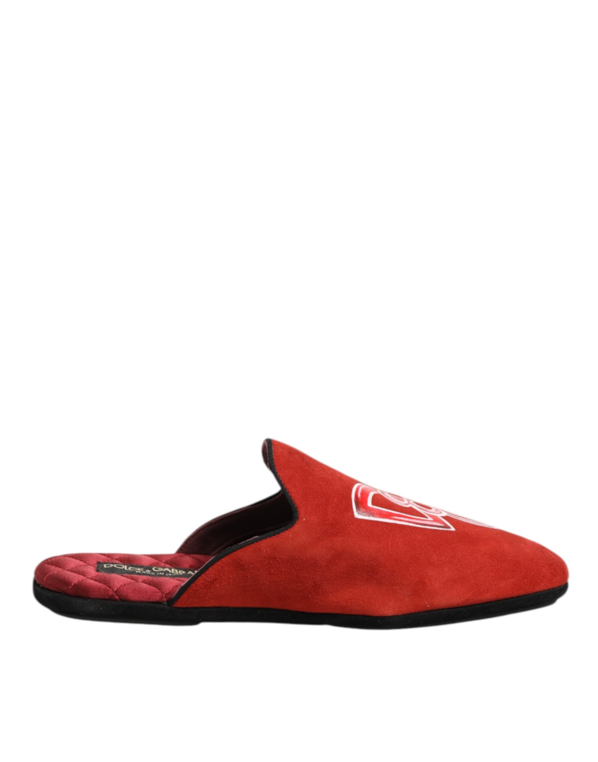 Red Suede DG King Men House Slippers Shoes - ventzia