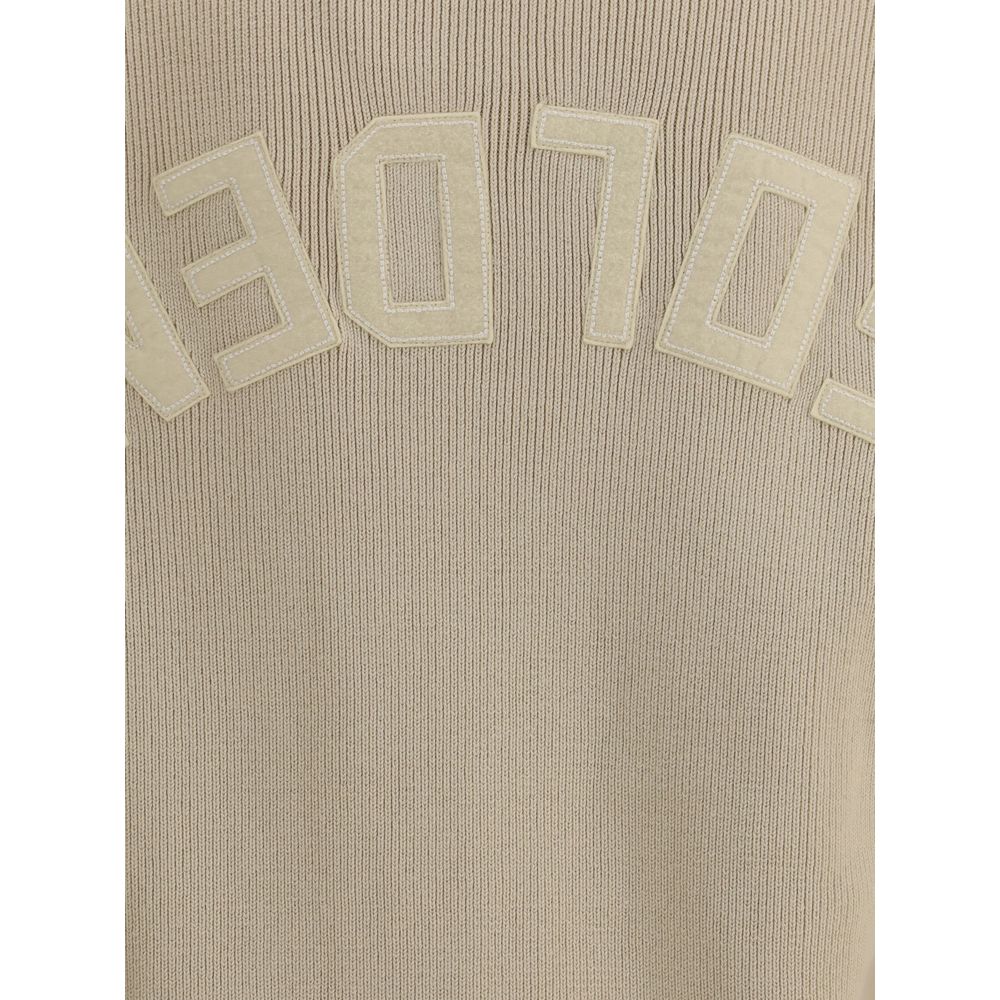 Beige Cotton Sweatshirt - ventzia