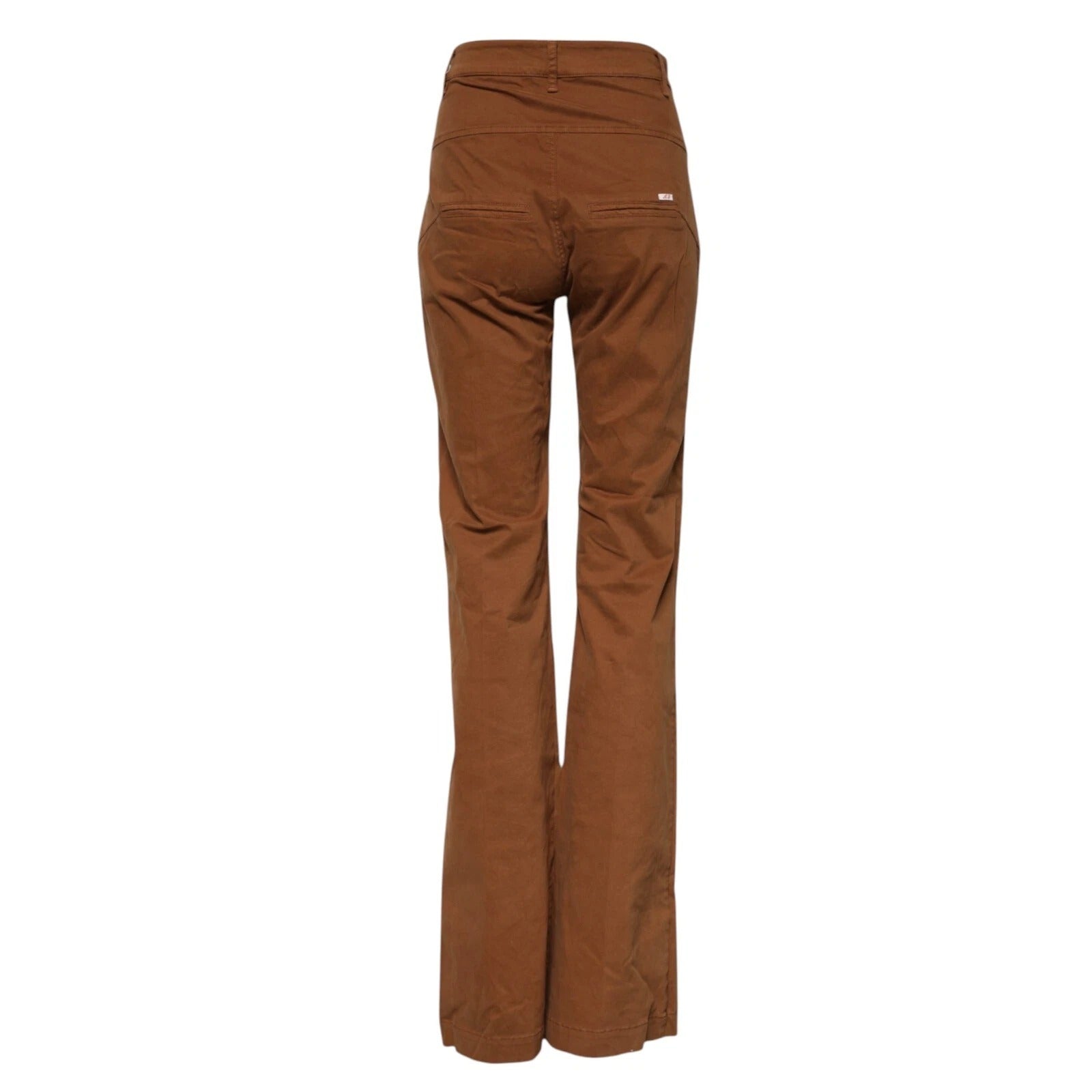 Brown High Waisted Flared Cut Pants - ventzia