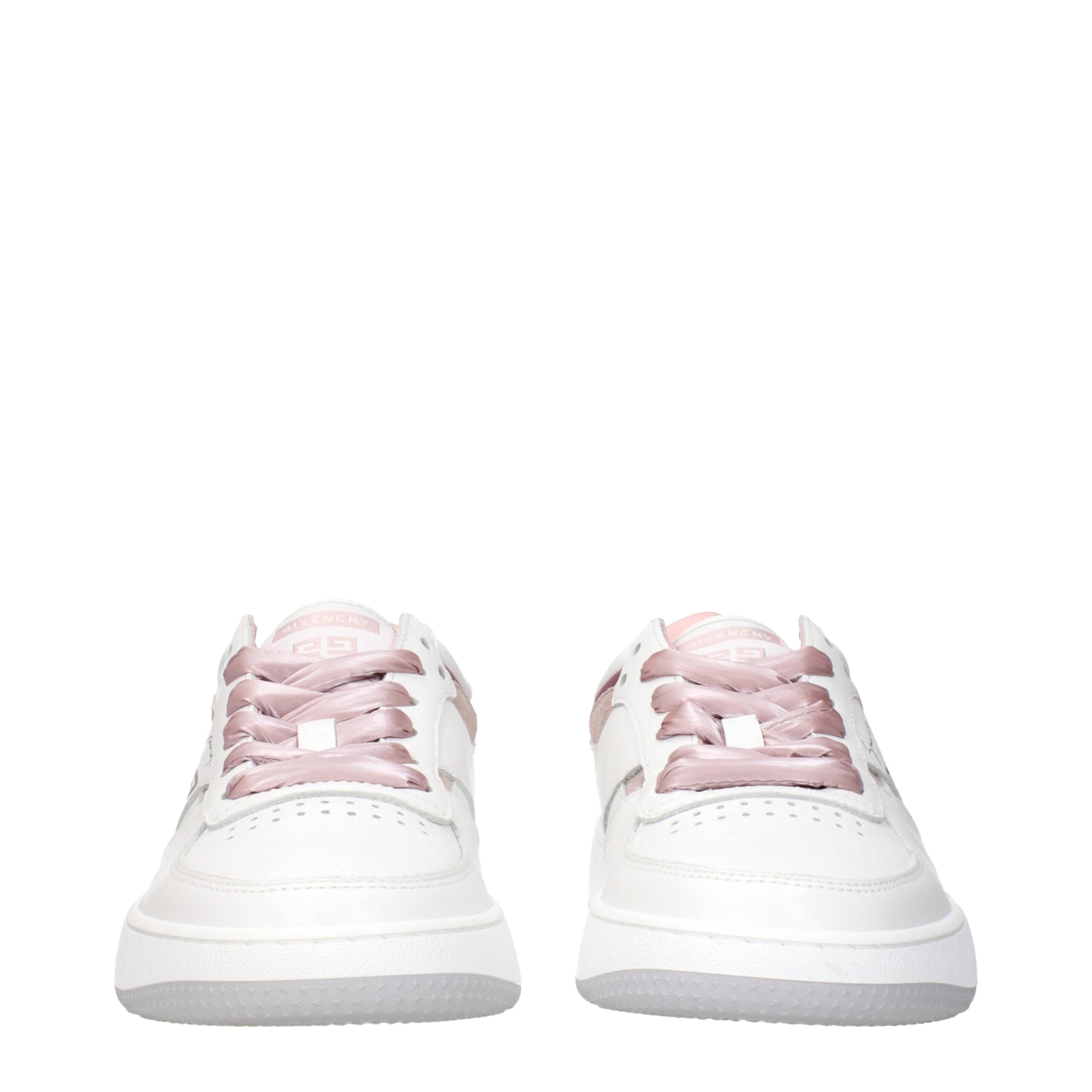 White Leather Low Top Sneakers - ventzia