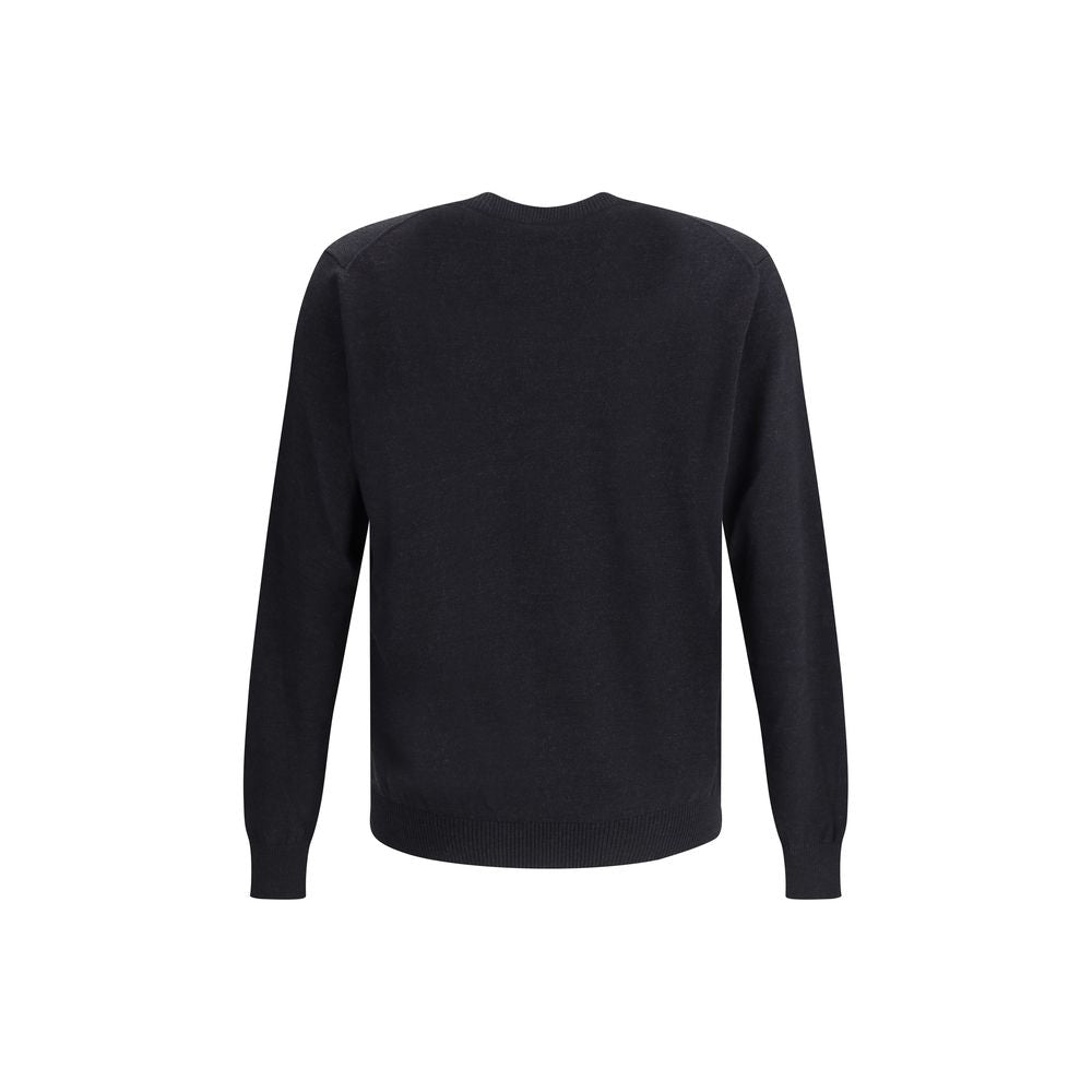 Black Fleece Wool Sweatshirt - ventzia