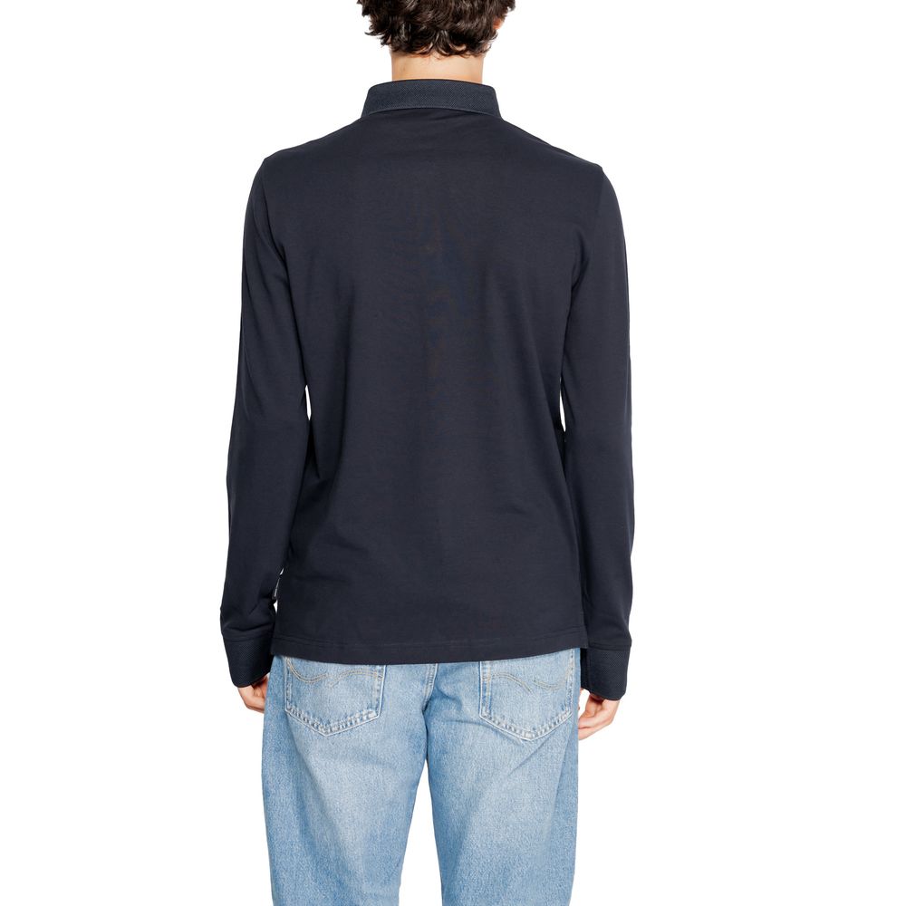 Blue Cotton Long Sleeve T-Shirt