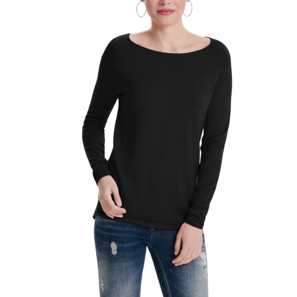 Black Viscose Sweatshirt - ventzia