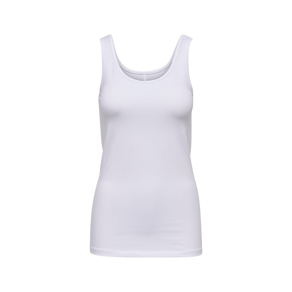 White Cotton Tank Tops - ventzia