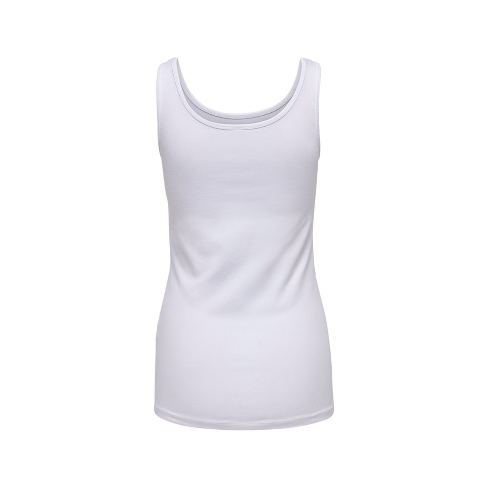White Cotton Tank Tops - ventzia
