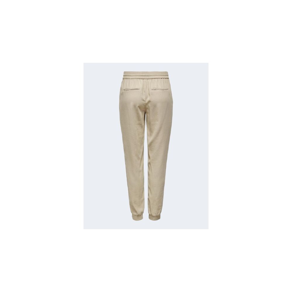 Beige Viscose Casual Pants - ventzia