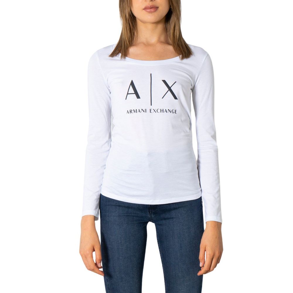 White Cotton Long Sleeve T-Shirt - ventzia