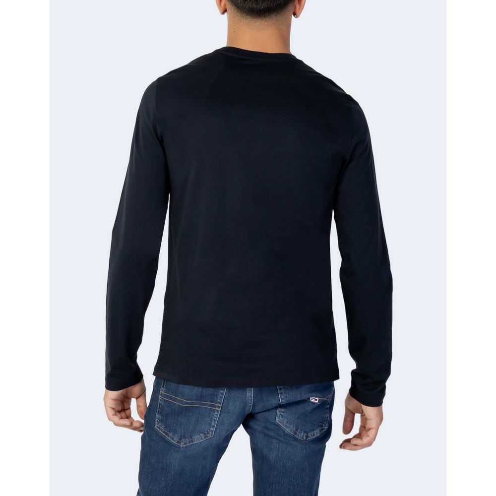 Blue Cotton Long Sleeve T-Shirt