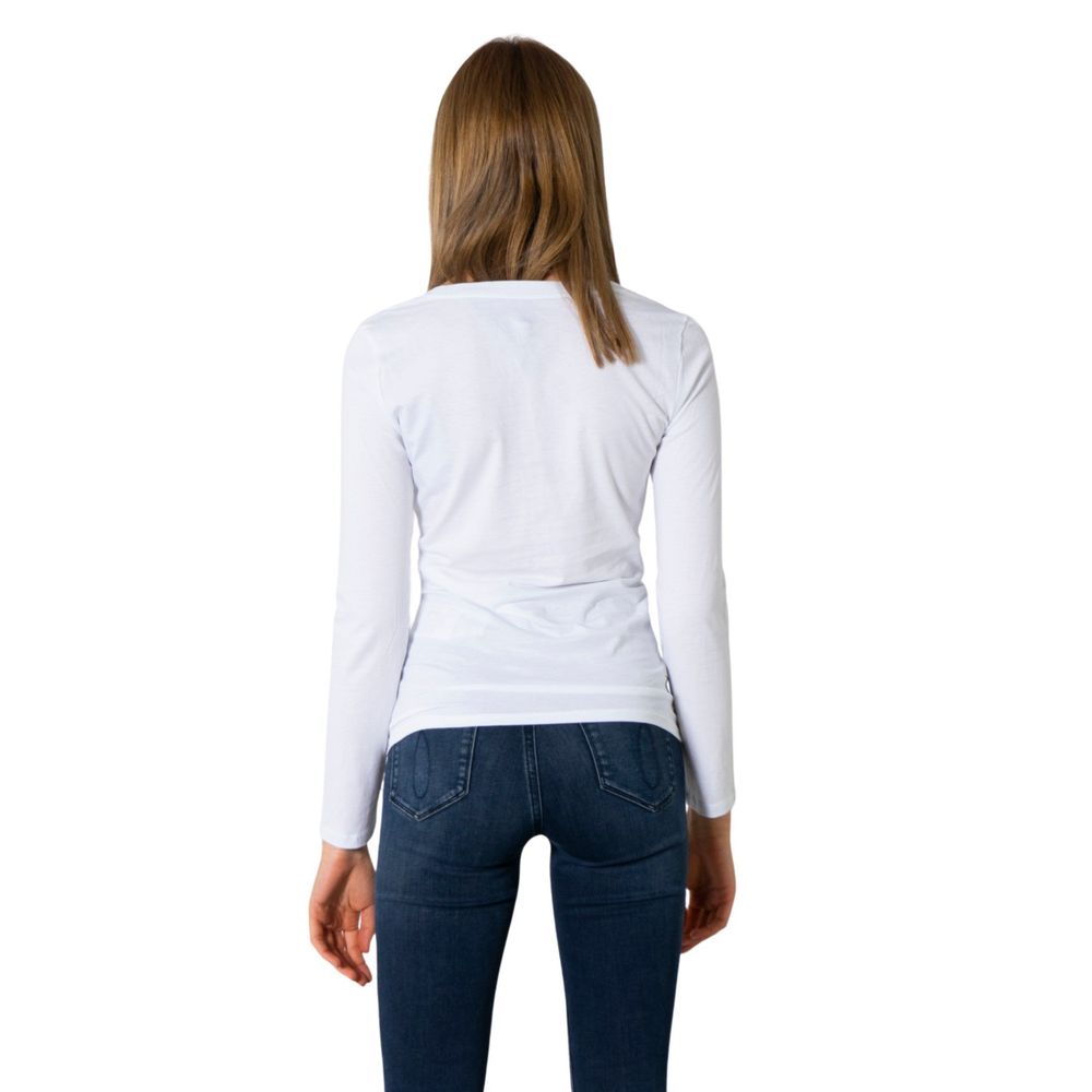 White Cotton Long Sleeve T-Shirt - ventzia