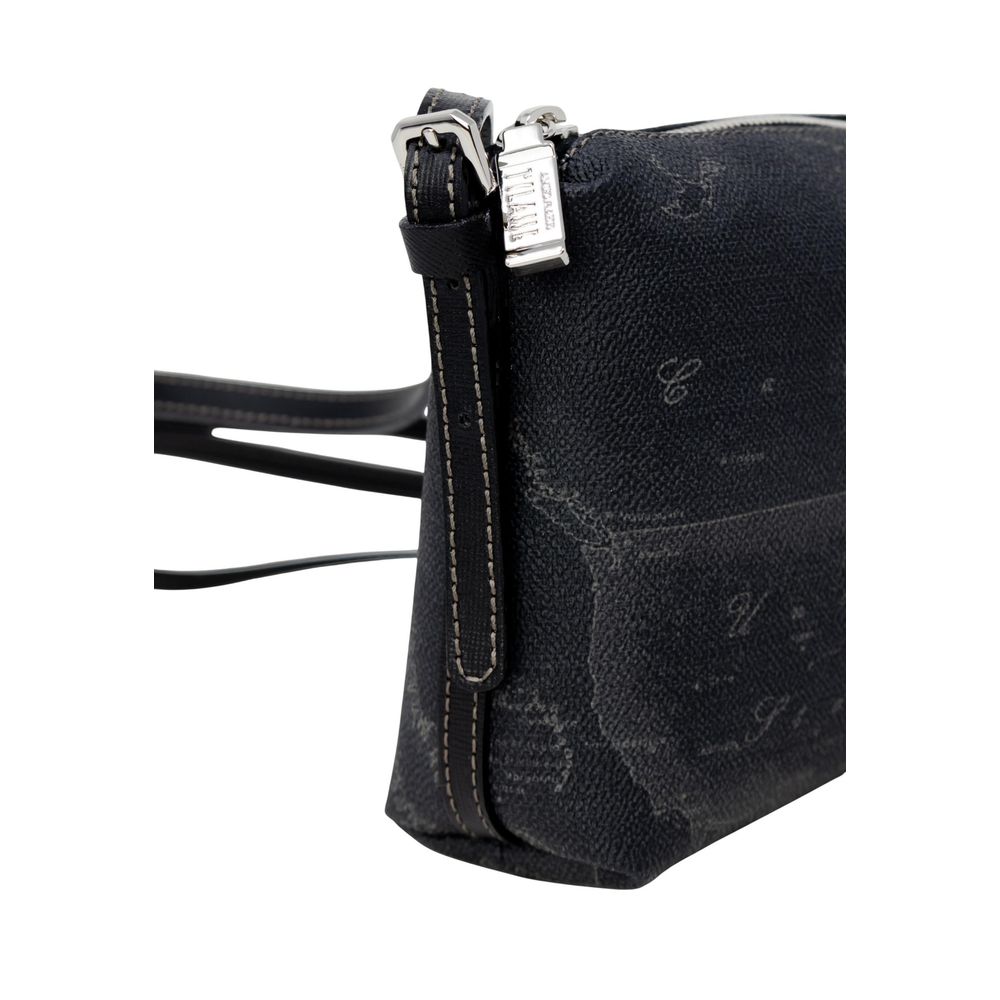 Black Polyester Handbag - ventzia
