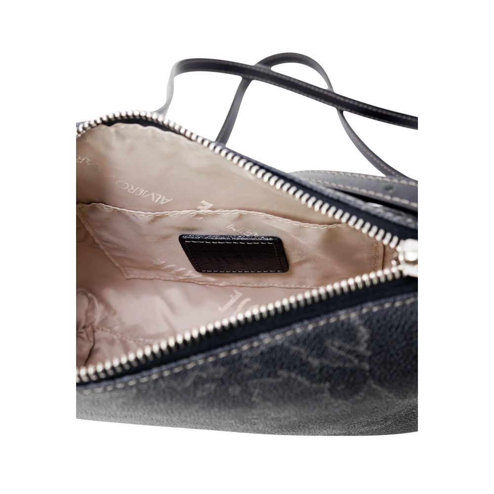 Black Polyester Handbag - ventzia