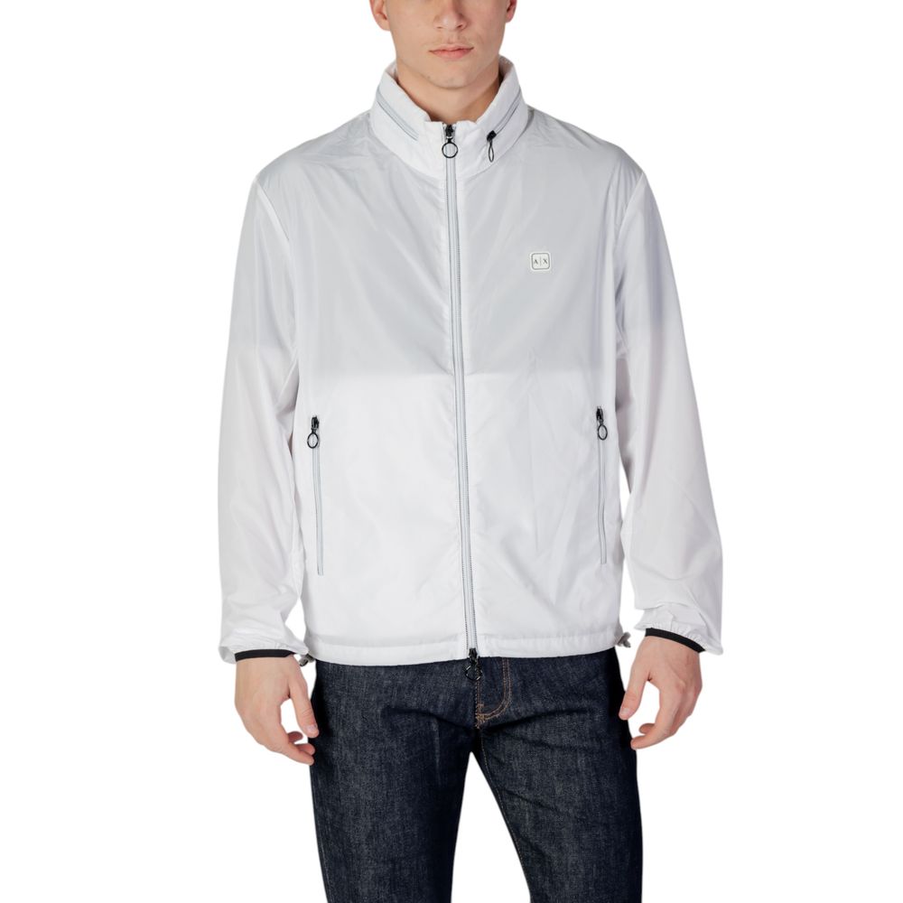 White Polyester Shell Jacket - ventzia