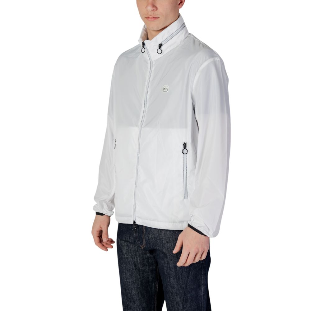 White Polyester Shell Jacket - ventzia