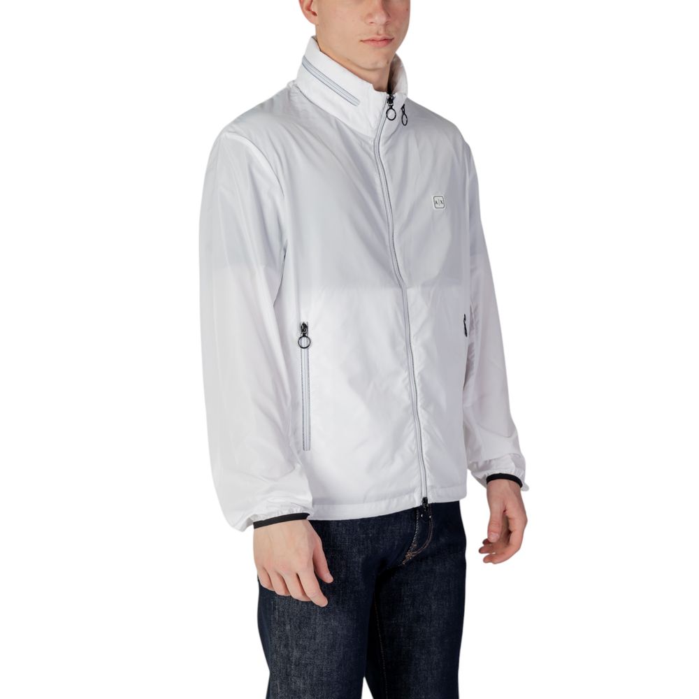 White Polyester Shell Jacket - ventzia