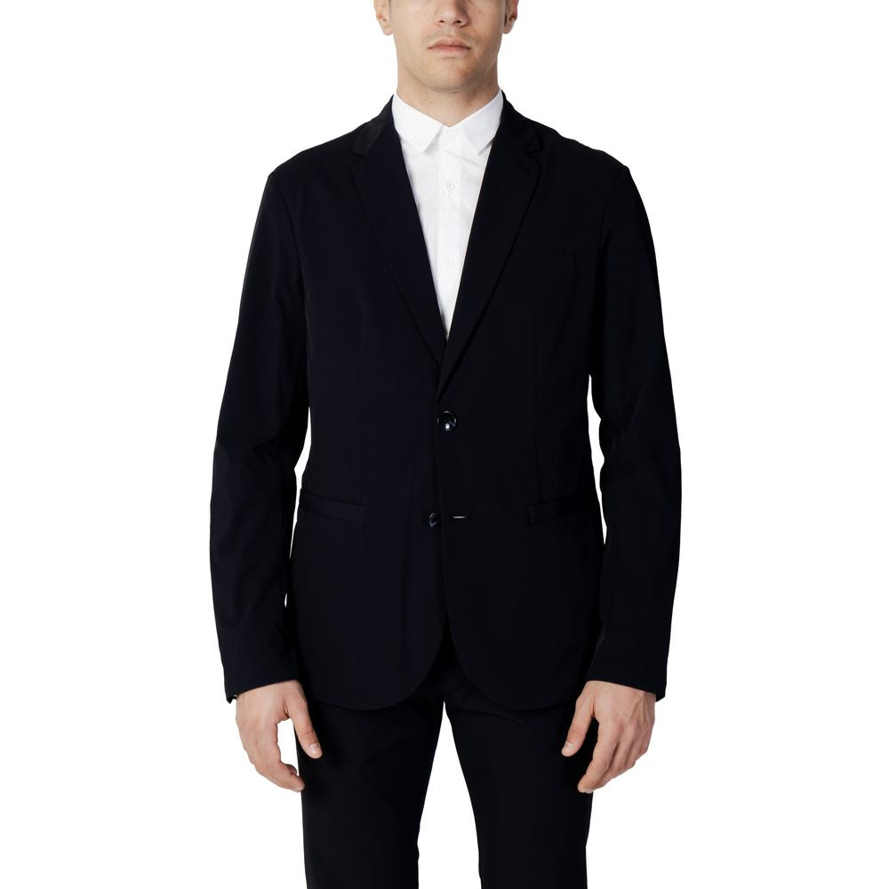 Blue Cotton Blazer - ventzia