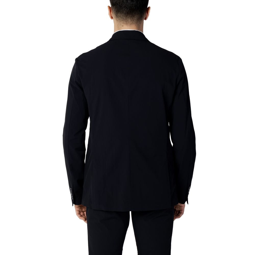 Blue Cotton Blazer - ventzia