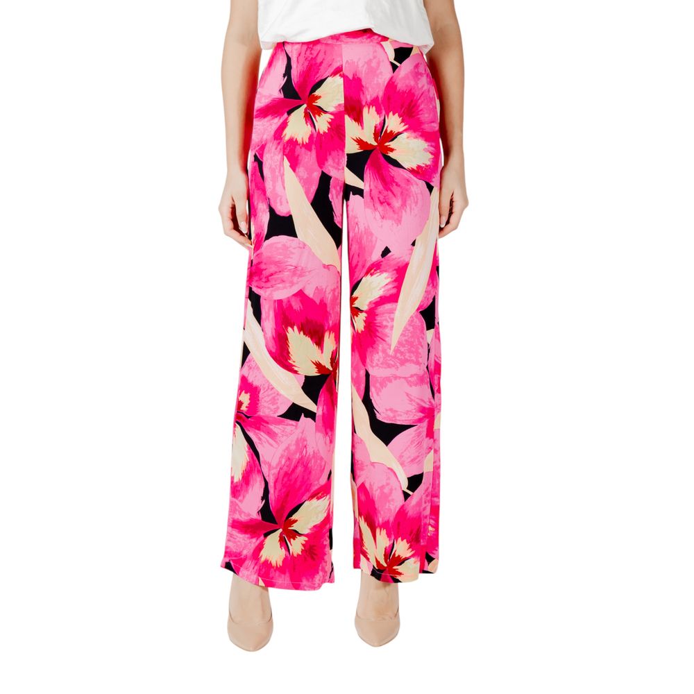 Pink Viscose Casual Pants - ventzia