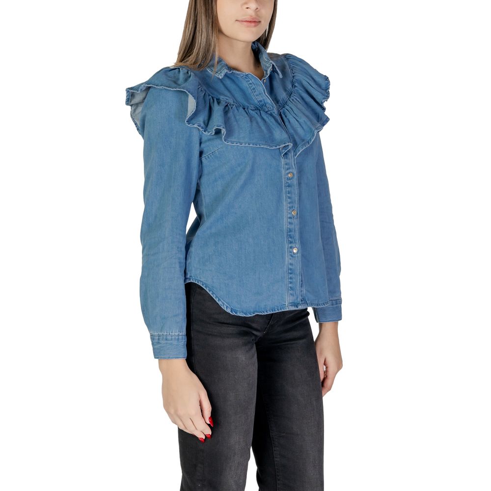 Blue Cotton Blouse - ventzia